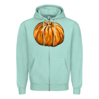 Seafoam Pumpkin Zipper Hoodie - FaDigitalArtStudio