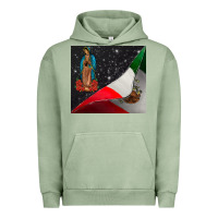 Pigment Oil Green our lady graduap Urban Hoodie - CowhideDigitalArt