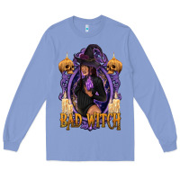 Colony Blue Bad Witch Black Woman Long Sleeve Tee - texasbilliewilder