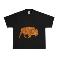 Black Western Vintage Bison Silhouette Urban Heavy Tee - Bettercallsaul