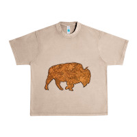 French Oak Western Vintage Bison Silhouette Urban Heavy Tee - Bettercallsaul