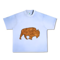 Grape Ice Western Vintage Bison Silhouette Urban Heavy Tee - Bettercallsaul