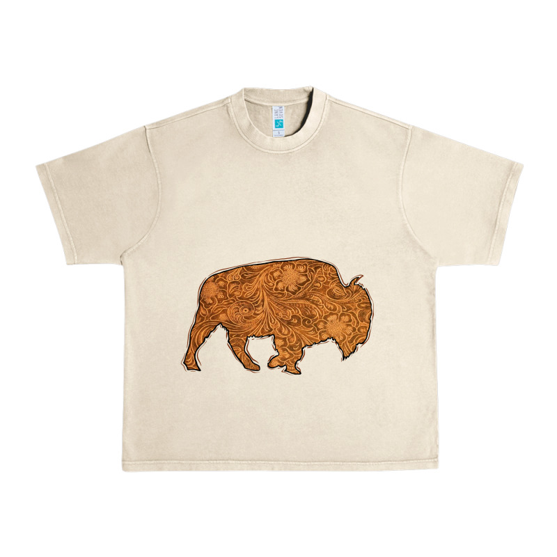 Western Vintage Bison Silhouette Urban Heavy Tee by Bettercallsaul | Teevron