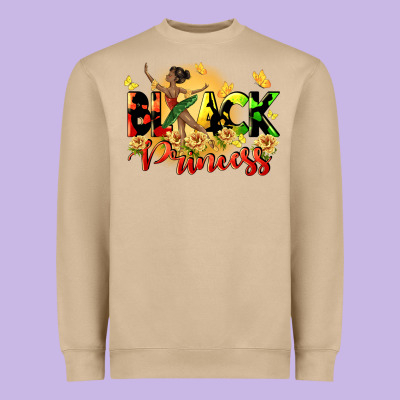 Black Princess Heavyweight Sweatshirt Designed By Cowgirlartshop