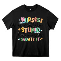 Black nurses we cant fix stupid Heavy Core Tee - MaliasSmallBusiness