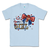 Dusty Blue cute american girl Classic Tee - JahusDesignShop