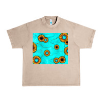 French Oak turquoise gemstone sunflower Urban Heavy Tee - JahusDesignShop