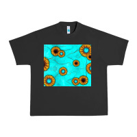 Pigment Black turquoise gemstone sunflower Urban Heavy Tee - JahusDesignShop