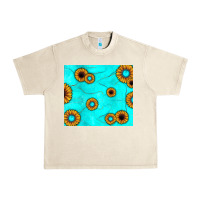 Sandshell turquoise gemstone sunflower Urban Heavy Tee - JahusDesignShop
