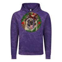 Cloud Purple Christmas Pug With Leopard Vintage Hoodie - RanaPortraitStore