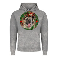 Cloud Rock Christmas Pug With Leopard Vintage Hoodie - RanaPortraitStore