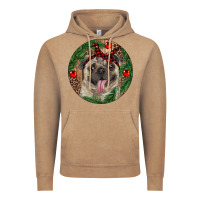 Vintage Coffee Christmas Pug With Leopard Vintage Hoodie - RanaPortraitStore