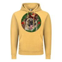 Vintage Mustard Christmas Pug With Leopard Vintage Hoodie - RanaPortraitStore