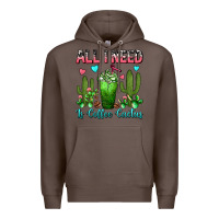 Coffee All I Need Is Coffee Cactus Frappe Premium Hoodie - FaDigitalArtStudio