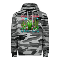 Slate Camo All I Need Is Coffee Cactus Frappe Premium Hoodie - FaDigitalArtStudio