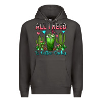 Smoke All I Need Is Coffee Cactus Frappe Premium Hoodie - FaDigitalArtStudio