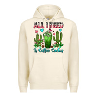 Tofu All I Need Is Coffee Cactus Frappe Premium Hoodie - FaDigitalArtStudio