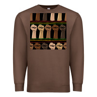 Chestnut melanin rised fist seamless pattern Premium Sweatshirt - BundleAndBundleShop
