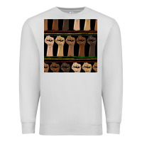 Dove Grey melanin rised fist seamless pattern Premium Sweatshirt - BundleAndBundleShop