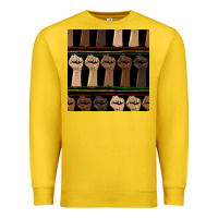 Melanin Rised Fist Seamless Pattern Premium Sweatshirt | Teevron