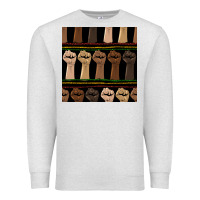 Oatmeal Heather melanin rised fist seamless pattern Premium Sweatshirt - BundleAndBundleShop