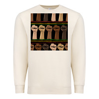 Sandshell melanin rised fist seamless pattern Premium Sweatshirt - BundleAndBundleShop