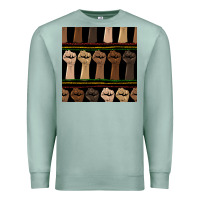 Seafoam melanin rised fist seamless pattern Premium Sweatshirt - BundleAndBundleShop