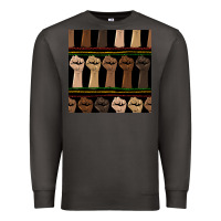 Smoke melanin rised fist seamless pattern Premium Sweatshirt - BundleAndBundleShop
