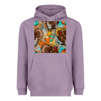 Lavender thanksgiving turkey seamless pattern Heavyweight Hoodie - BundleAndBundleShop