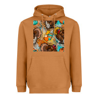 Thanksgiving Turkey Seamless Pattern Heavyweight Hoodie | Teevron
