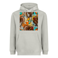 Moon Dust thanksgiving turkey seamless pattern Heavyweight Hoodie - BundleAndBundleShop