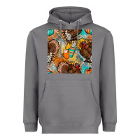 Storm thanksgiving turkey seamless pattern Heavyweight Hoodie - BundleAndBundleShop