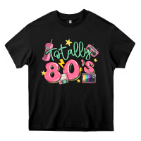 Black totally 80s retro vintage Heavy Core Tee - MaliasSmallBusiness