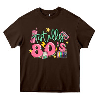 Chocolate Brown totally 80s retro vintage Heavy Core Tee - MaliasSmallBusiness