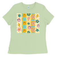 Matcha retro daisy Ladies Tee - MaliasSmallBusiness