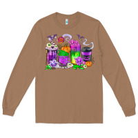Toasted Coconut Halloween Coffee Cups Long Sleeve Tee - texasbilliewilder