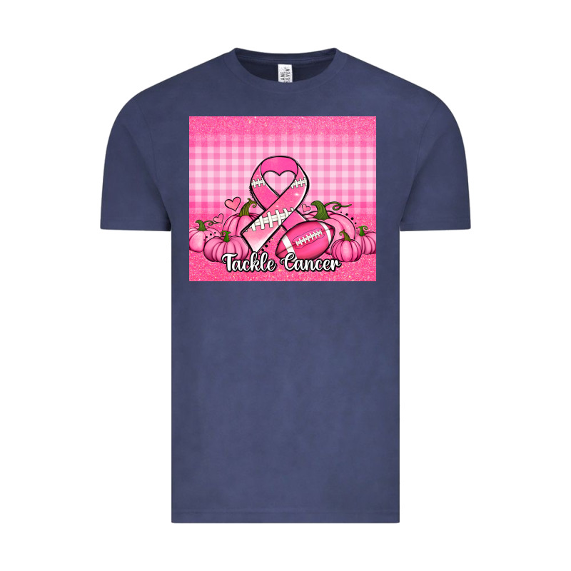 Tackle Cancer Pumpkins Football And Ribbon Vintage Tee by Jasminsmagicworld | Teevron