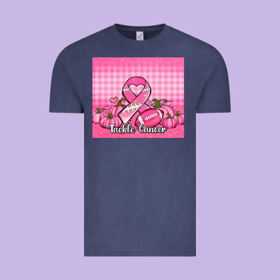 Tackle Cancer Pumpkins Football And Ribbon Vintage Tee Designed By Jasminsmagicworld