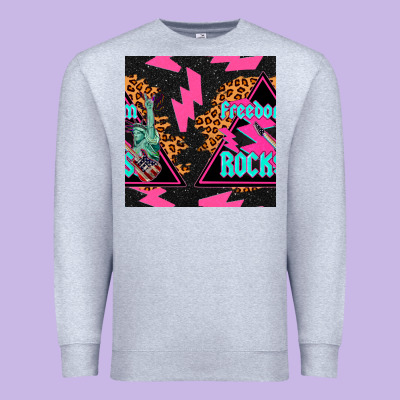 Freedom Rocks Seamless Pattern Premium Sweatshirt Designed By Bundleandbundleshop