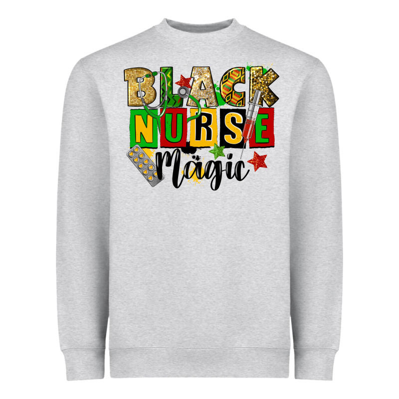 Black Nurse Magic Juneteenth Heavyweight Sweatshirt by CowGirlArtShop | Teevron