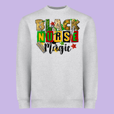 Black Nurse Magic Juneteenth Heavyweight Sweatshirt Designed By Cowgirlartshop