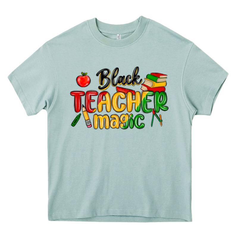 Black Teacher Magic Juneteenth Heavy Core Tee by MaliasSmallBusiness | Teevron