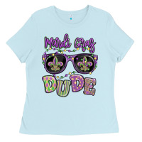 Baby Blue mardi gras dude Ladies Tee - MaliasSmallBusiness
