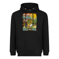 Black If Was A Cowgirl I'd Be Wild And Free Heavyweight Hoodie - FaDigitalArtStudio