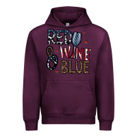Mauve Wine red wine blue Urban Hoodie - CowhideDigitalArt