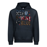 Navy red wine blue Urban Hoodie - CowhideDigitalArt