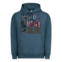 Pigment Midnight Navy red wine blue Urban Hoodie - CowhideDigitalArt
