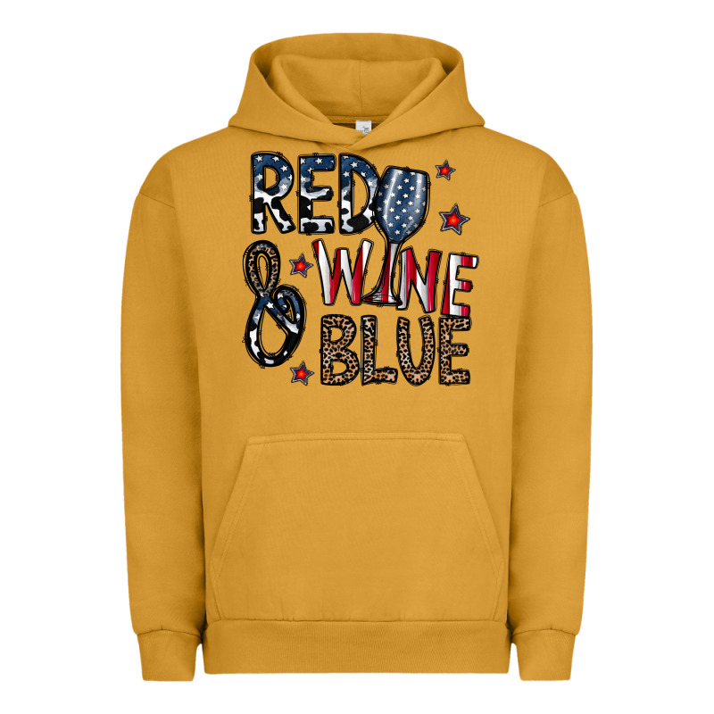 Red Wine Blue Urban Hoodie by CowhideDigitalArt | Teevron