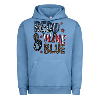 Pigment Pebble Blue red wine blue Urban Hoodie - CowhideDigitalArt