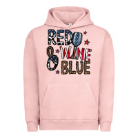 Pigment Salmon red wine blue Urban Hoodie - CowhideDigitalArt
